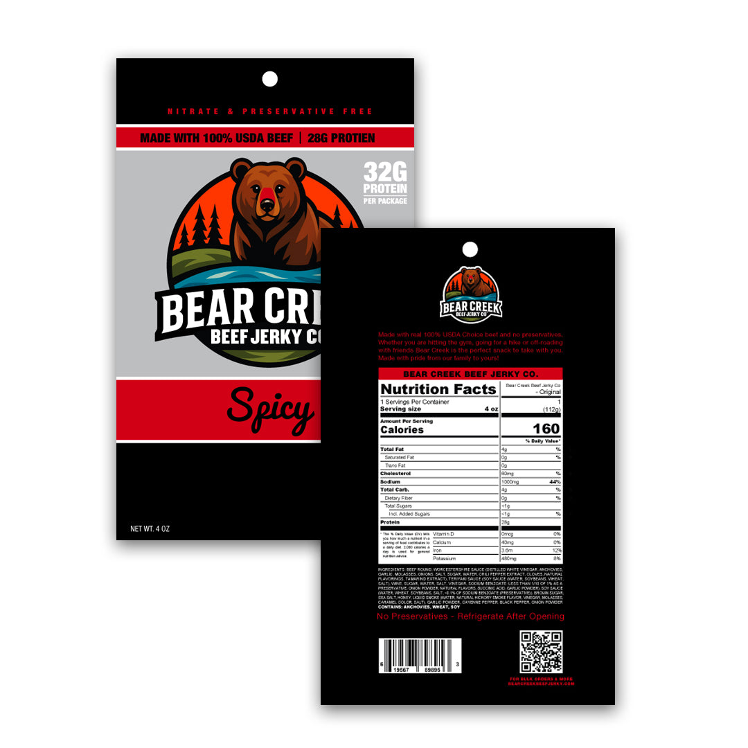 100% USDA Hand Cut Beef Jerky - Spicy